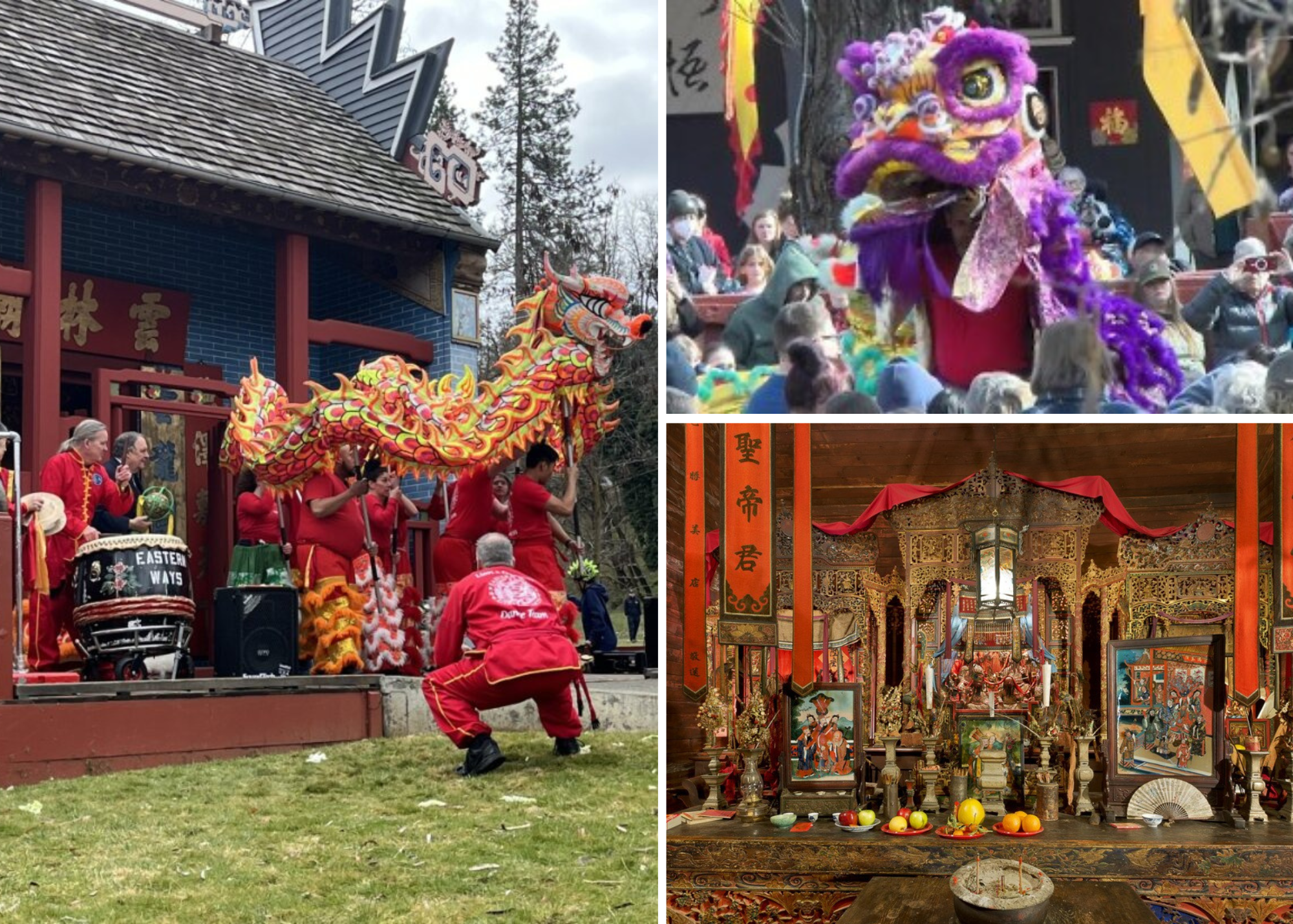 Images from previous Lunar New Year celebrations at Weaverville Joss House State Historic Park